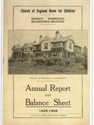 Church of England Home for Children, Annual Report and Balance Sheet 1925-1926, front cover